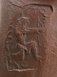 Ancient Greek transport amphora Thasian stamp Herakles as Archer 